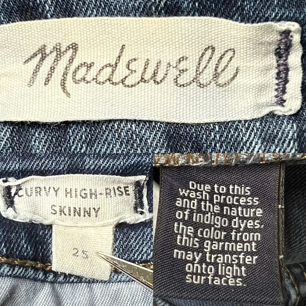 Madewell Curvy High-Rise Skinny Jeans Womens 25 x 28